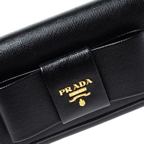 prada continental wallet with strap black|prada leather wallet.